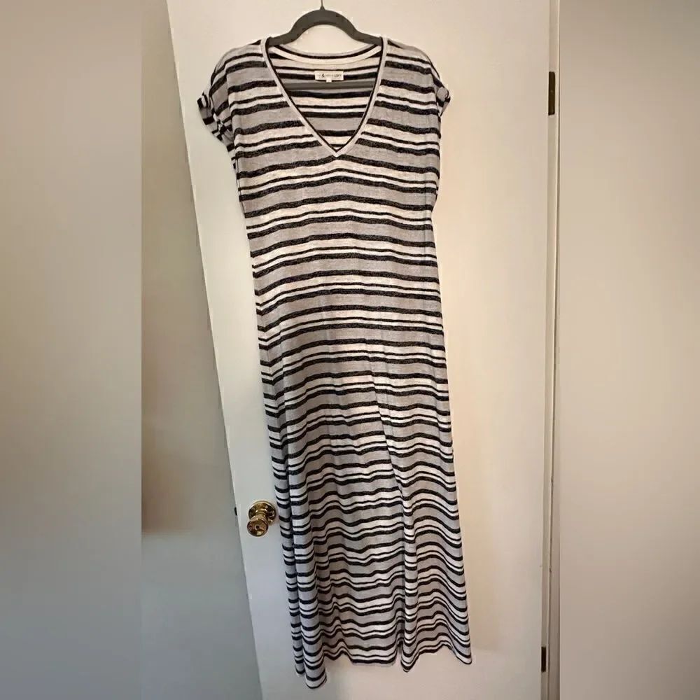 Loft - Lou & Grey long dress, nautical look, navy cream and light blue stripe.